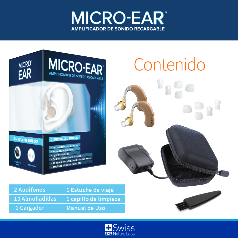 MicroEar Amplificador Auditivo Pack 2 unidades