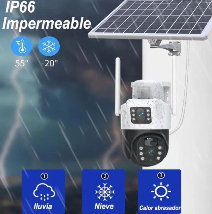 Camara Solar 2k Doble Lente 360