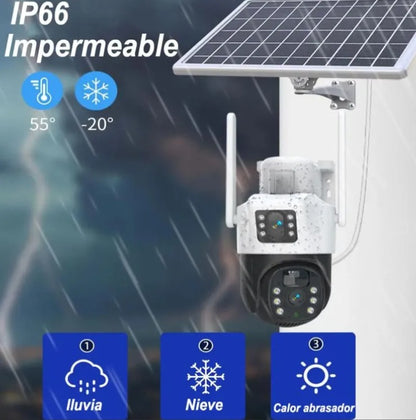 Camara Solar 2k Doble Lente 360