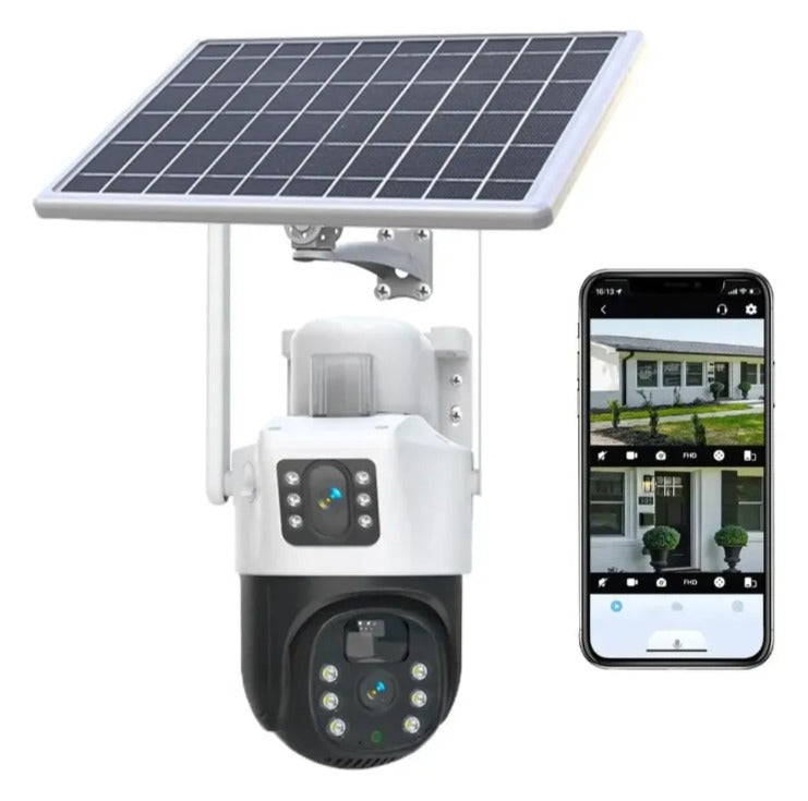 Camara Solar 2k Doble Lente 360
