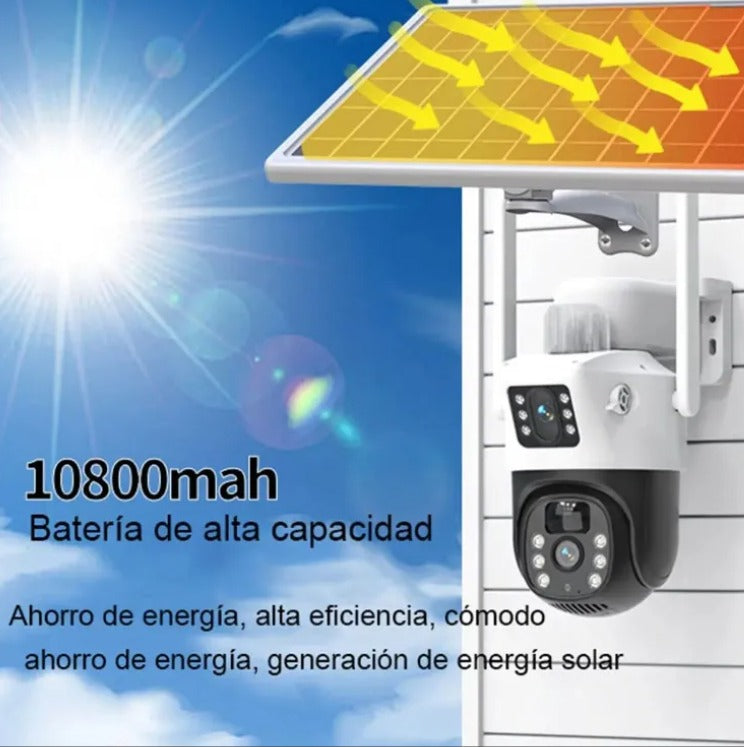 Camara Solar 2k Doble Lente 360