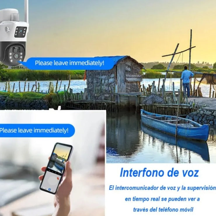 Camara Solar 2k Doble Lente 360