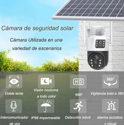 Camara Solar 2k Doble Lente 360