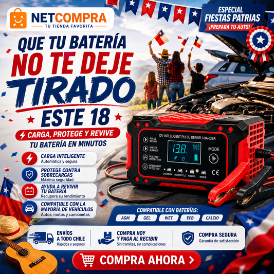 CARGADOR REPARADOR DE BATERIAS PARA AUTO