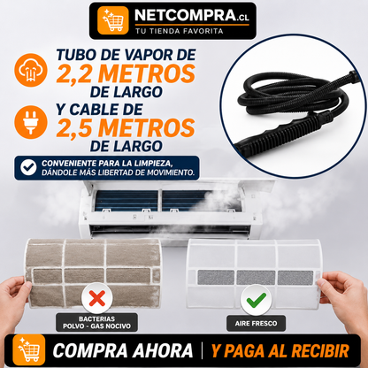 Limpiador A Vapor Presion 2500w Portatil
